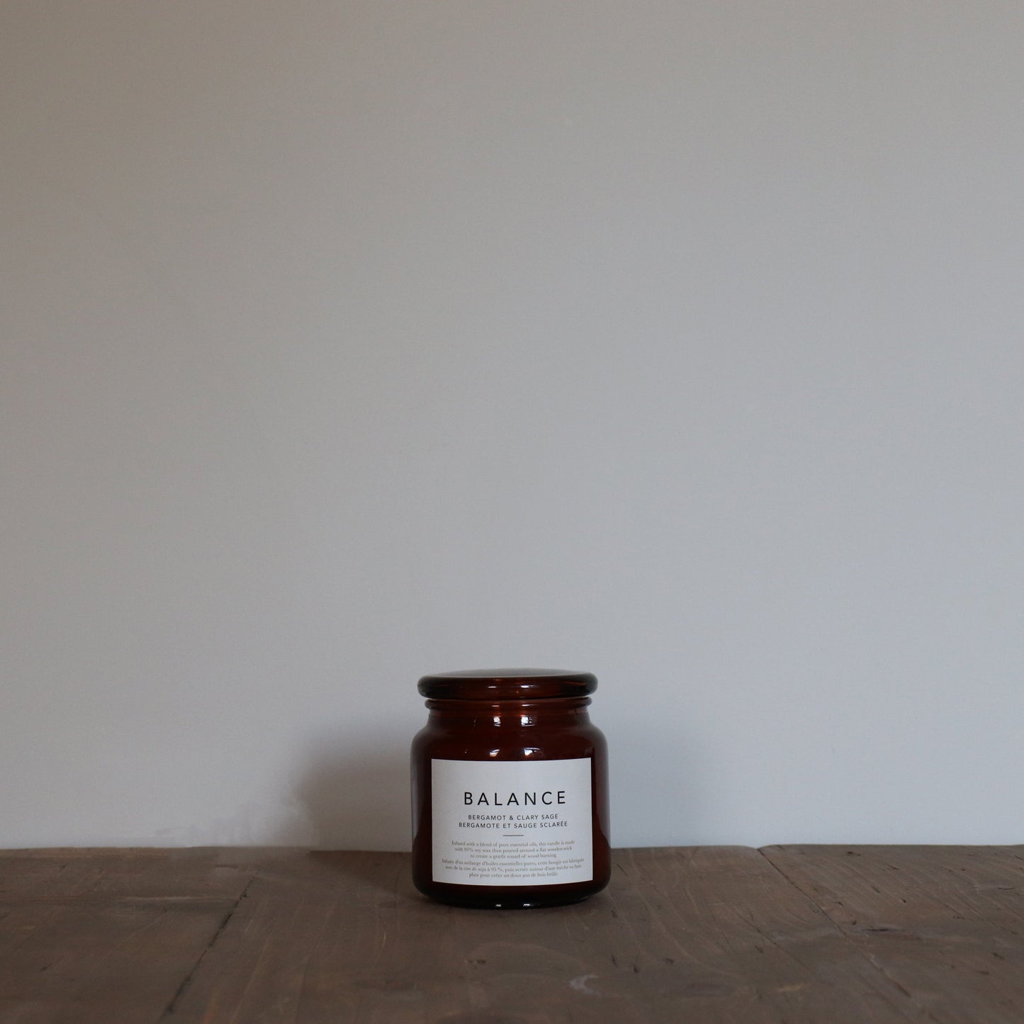 Glass Amber Candle