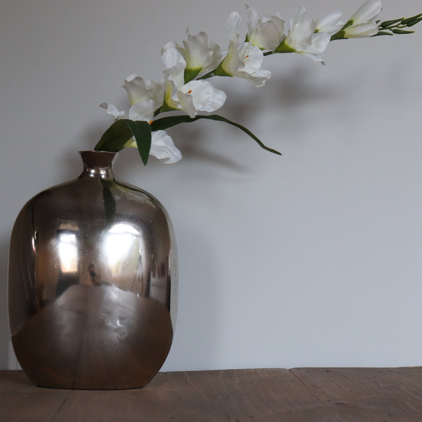 Silver Vase w/ Florals