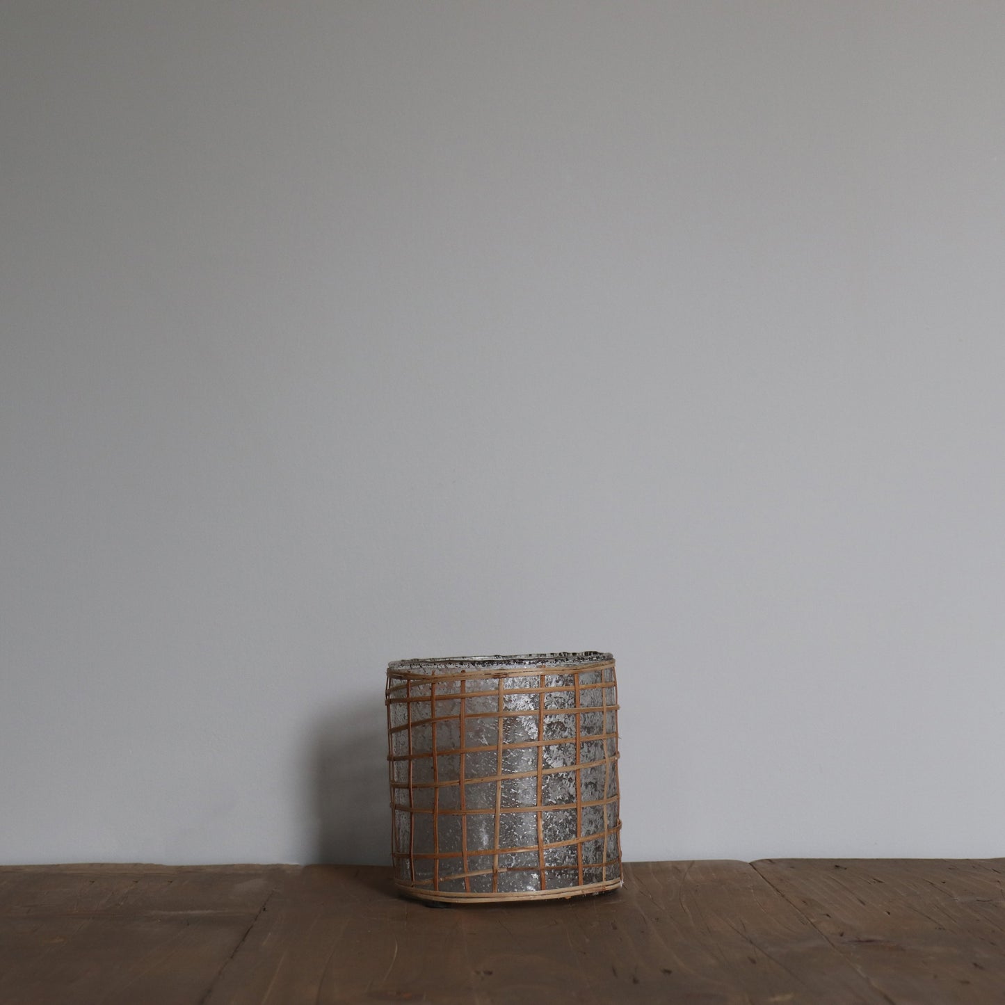 Glass & Wicker Pot