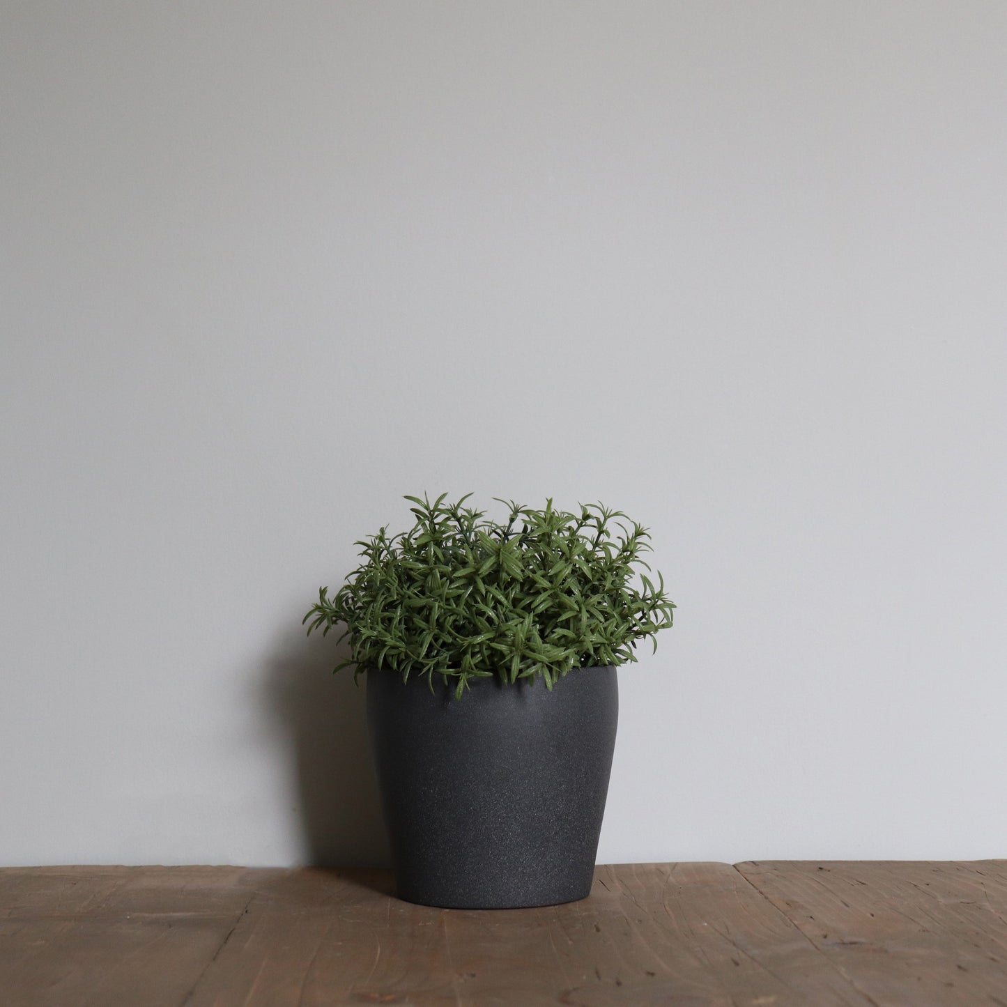 Dark Grey Pot Faux Greenery