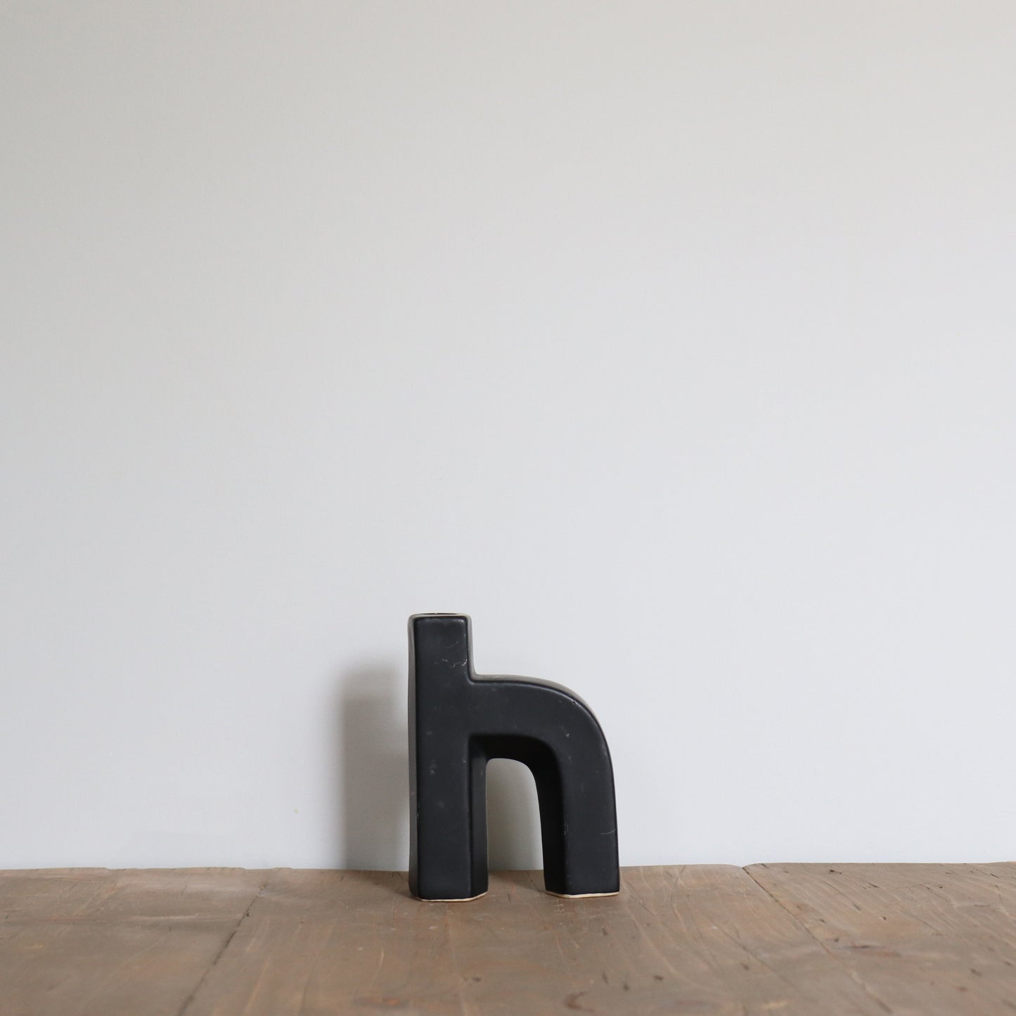 Black Candle Holder Sculpture