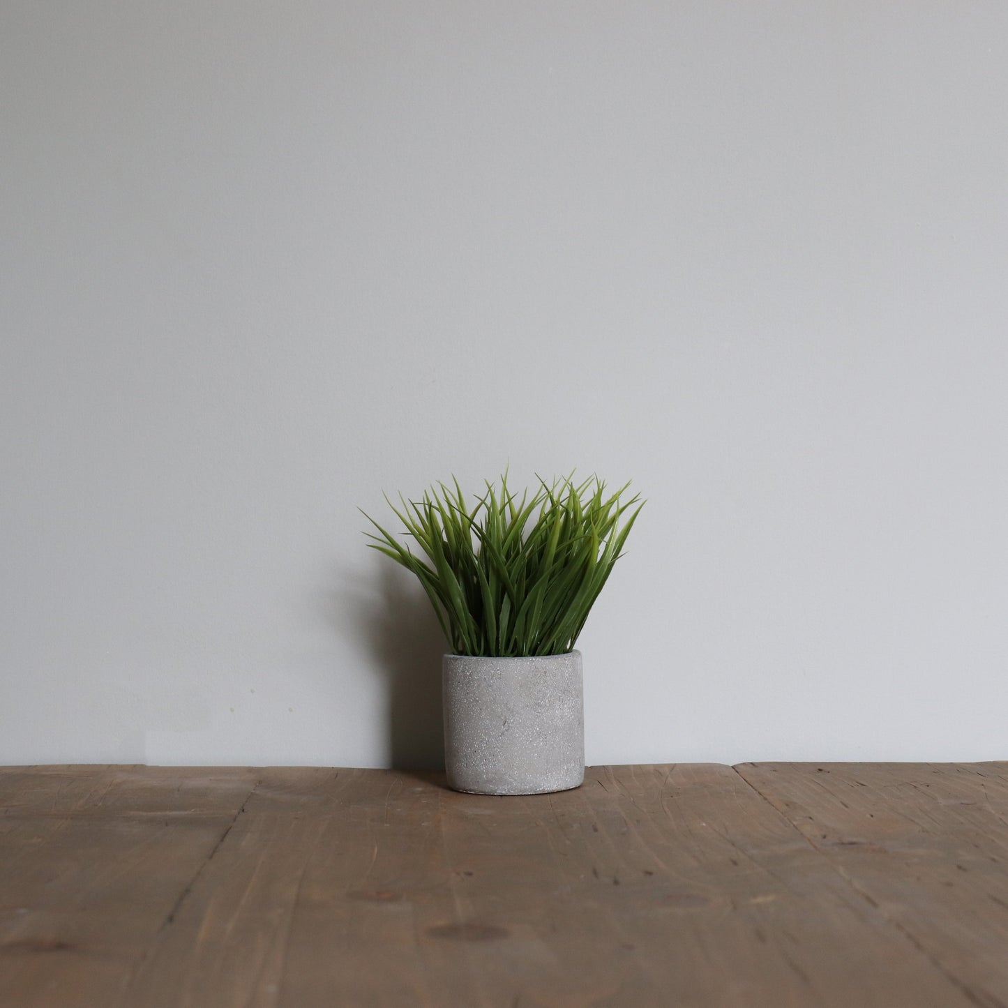 Small Grey Pot Faux Greenery