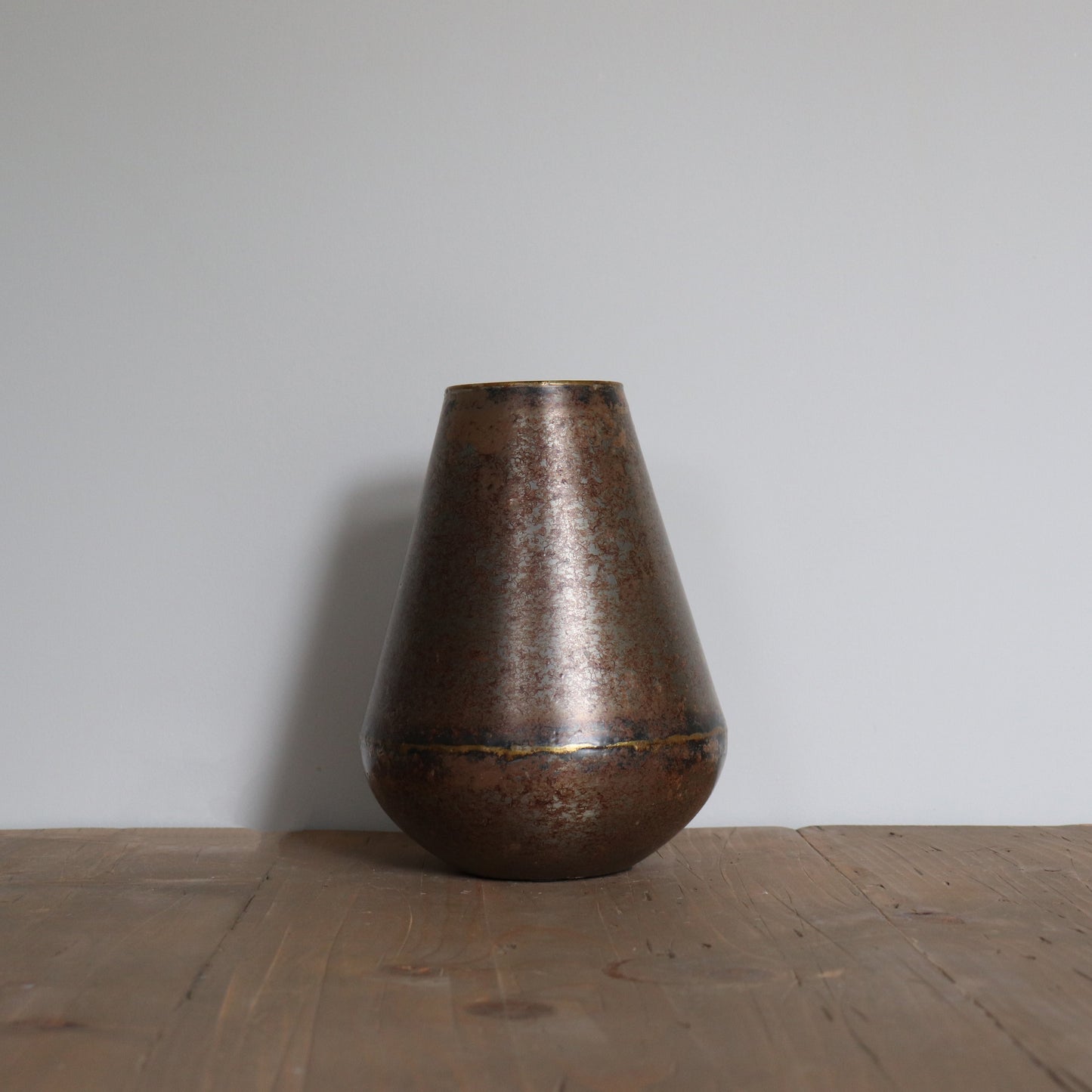 Large Rustic Metal Vase