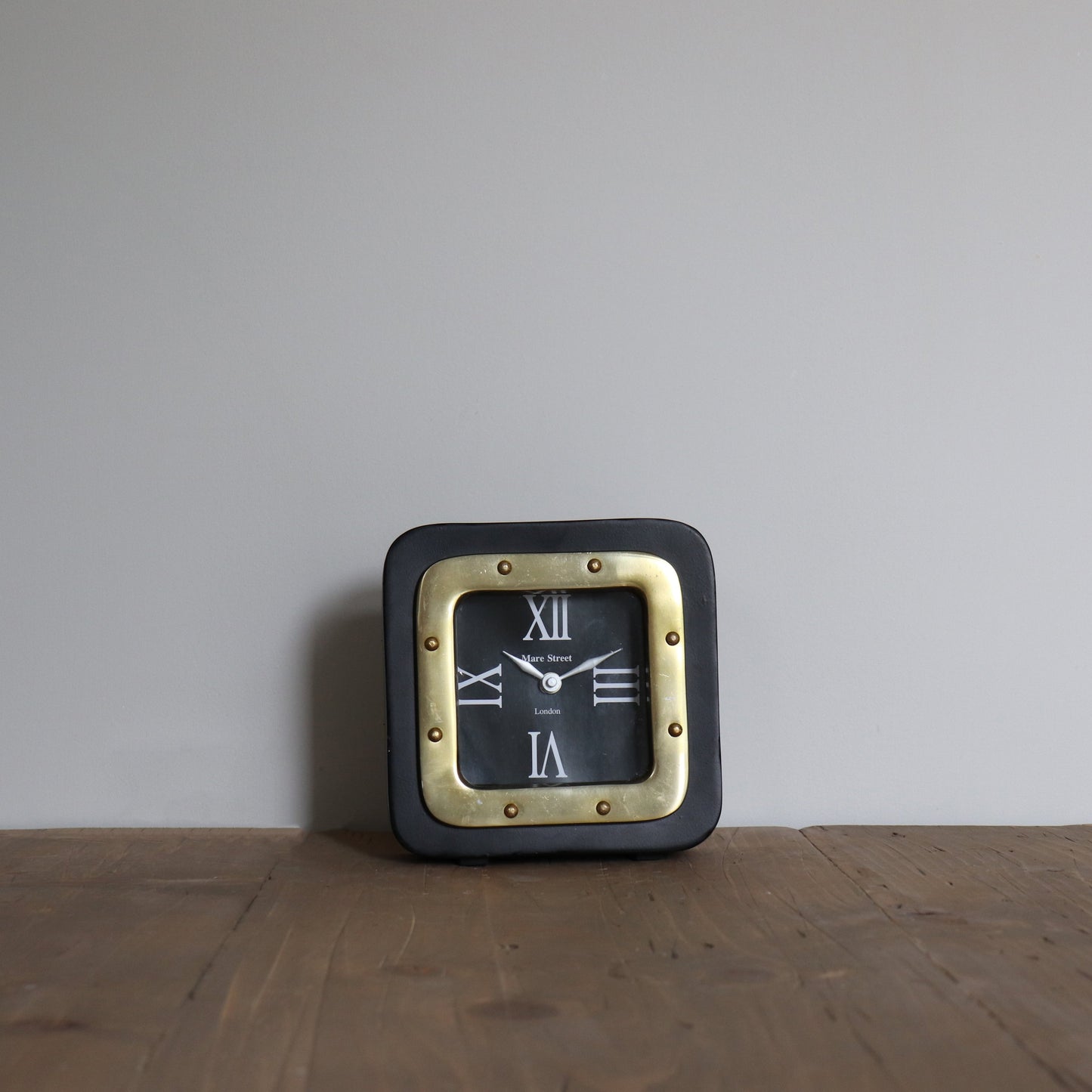 Black & Gold Square Clock