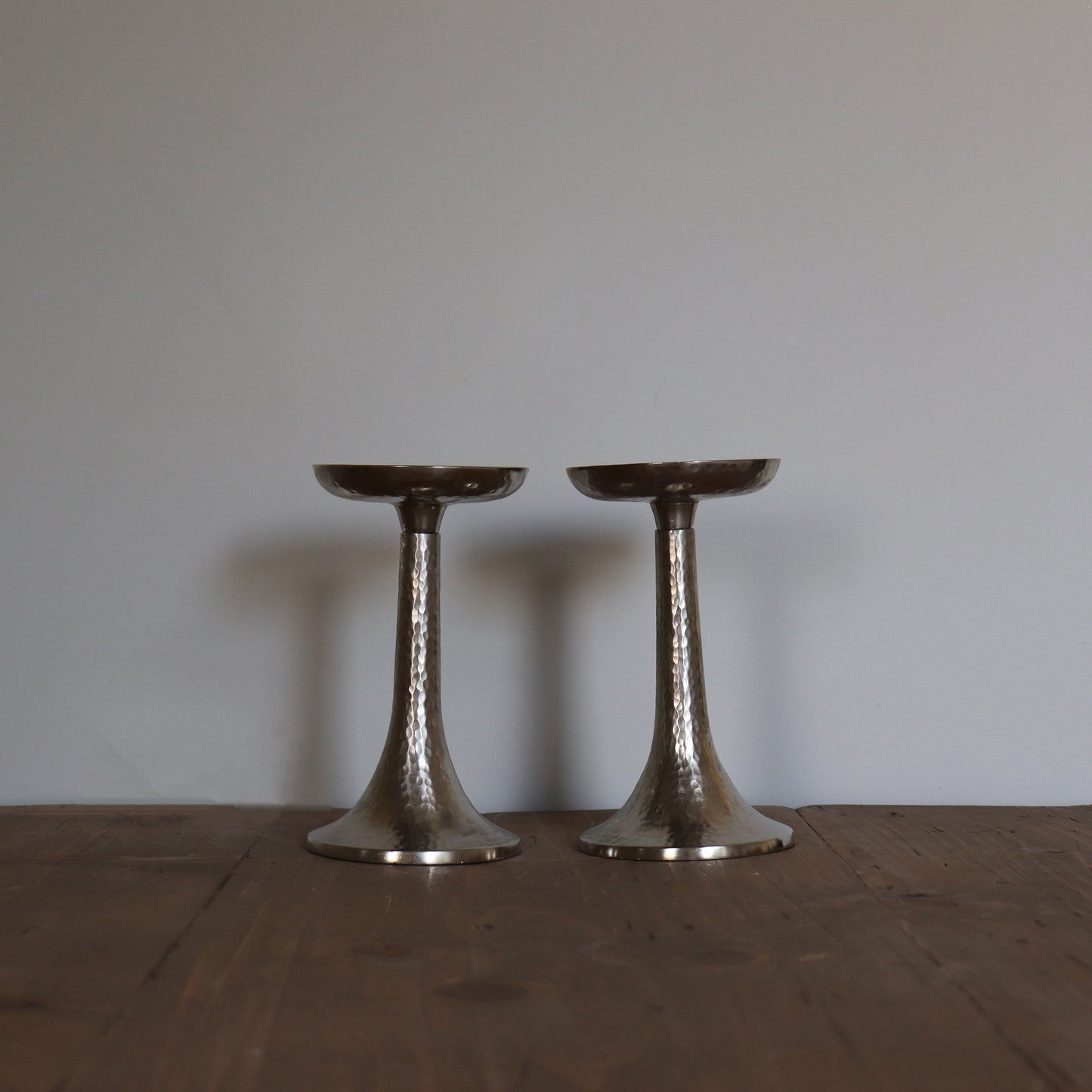 Chrome Candle Stick Holders