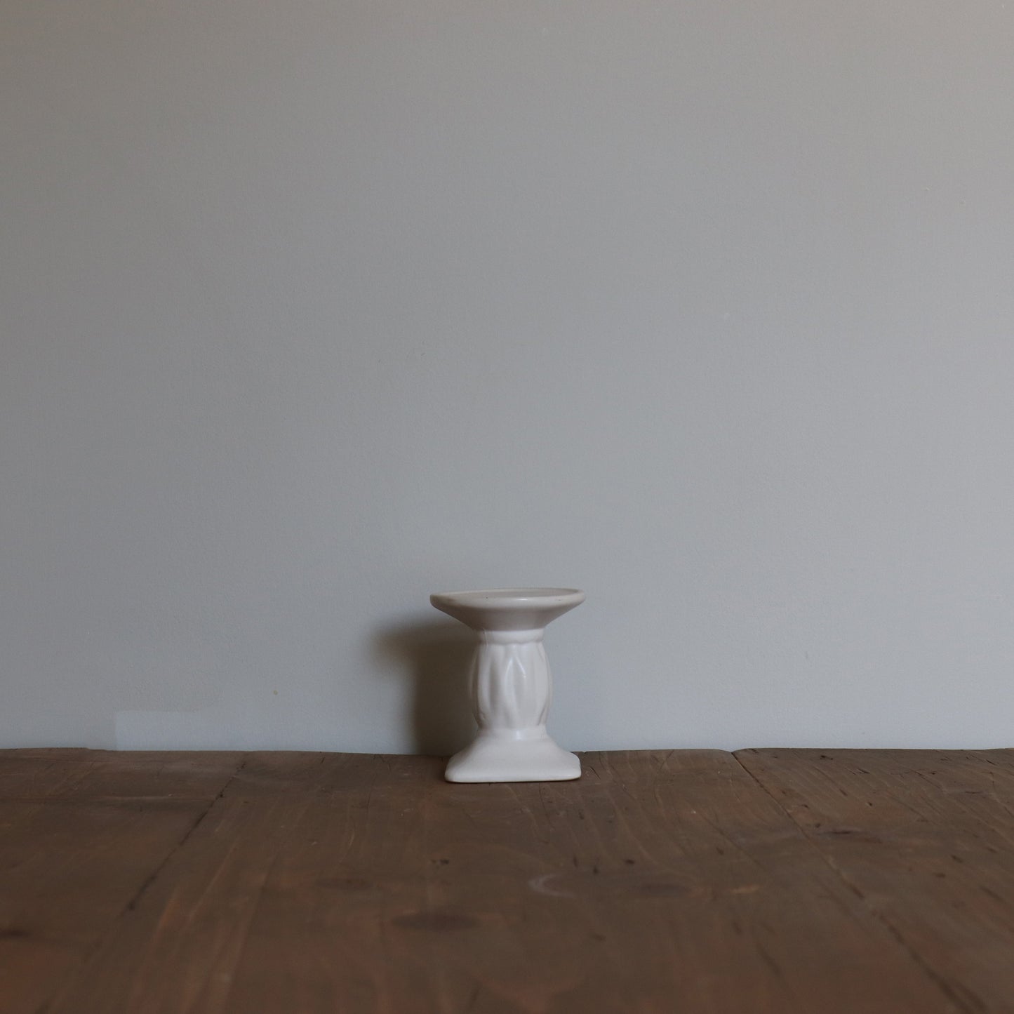 White Short Square Candle Holder
