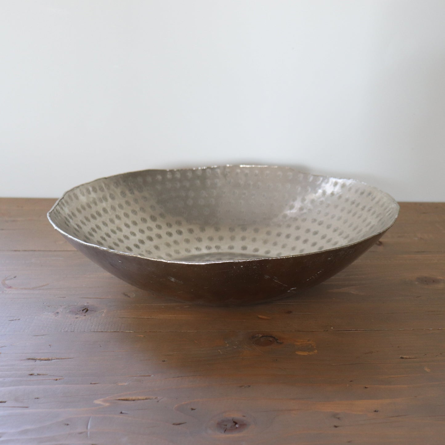 Large Metal Etched Bowl