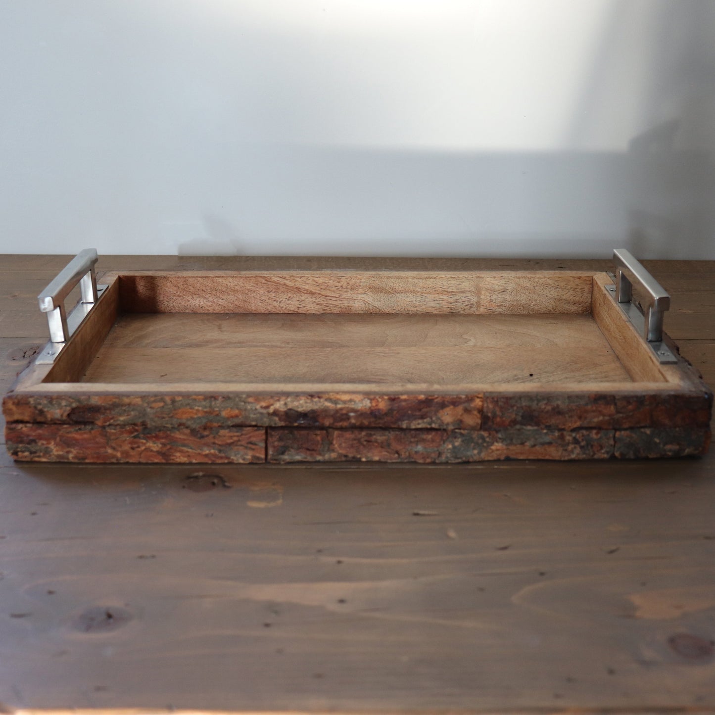 Natural Wooden Tray w/ Handles