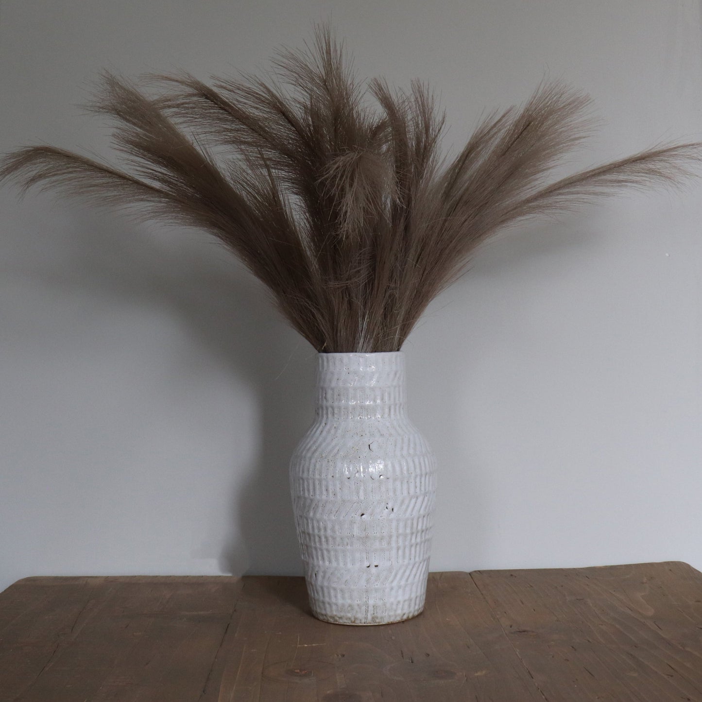 White Patterned Vase w/ Branches