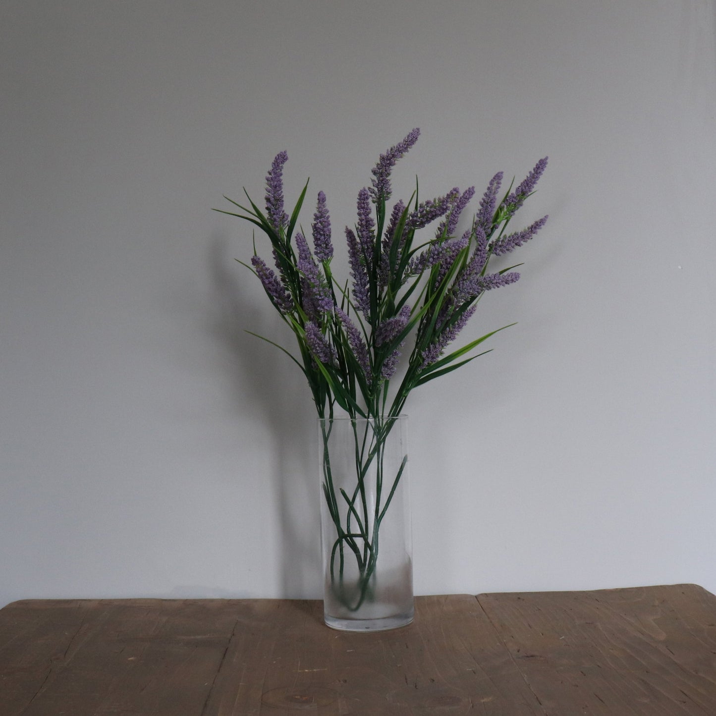 Small Glass Vase w/ Faux Lavender