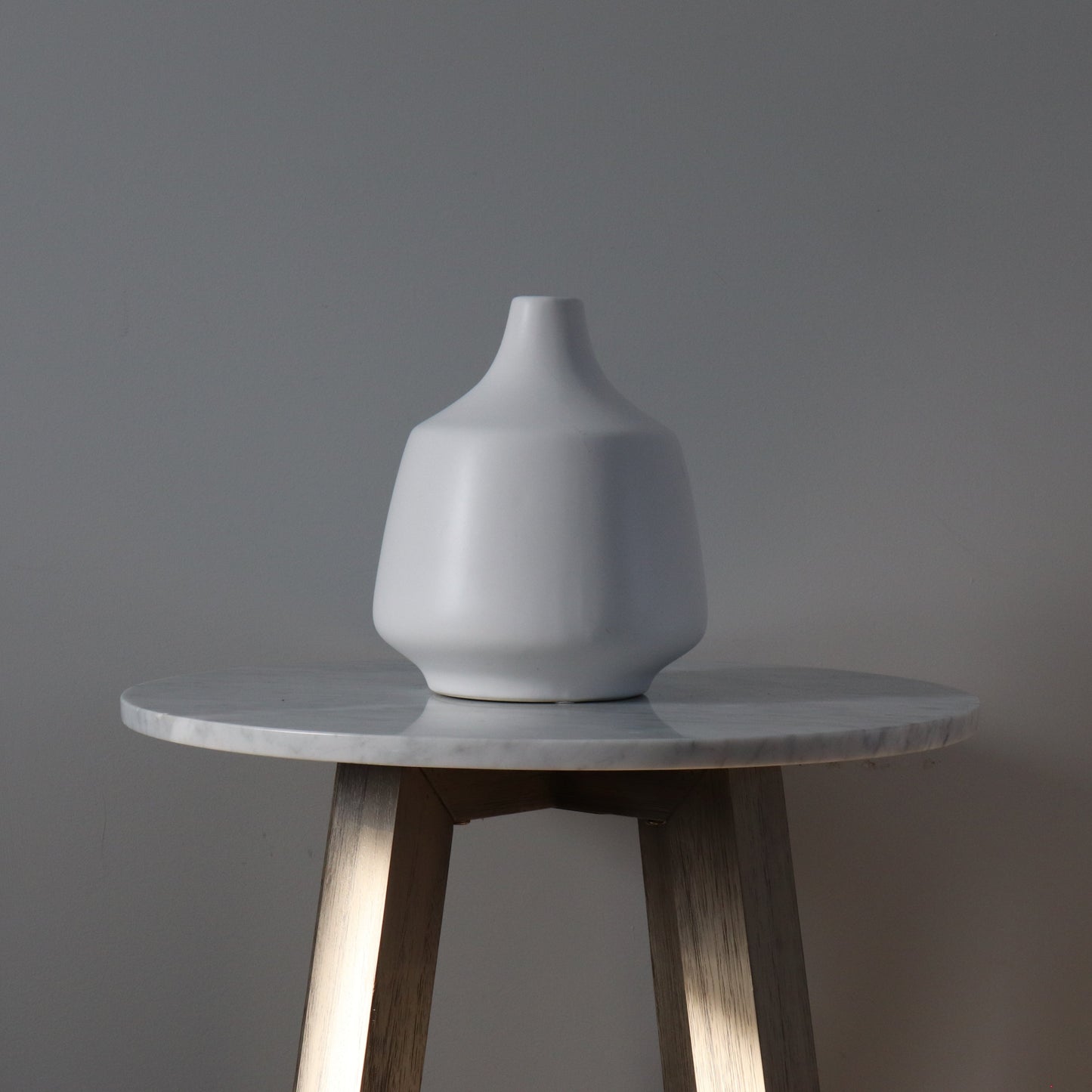 Medium White Tapered Vase
