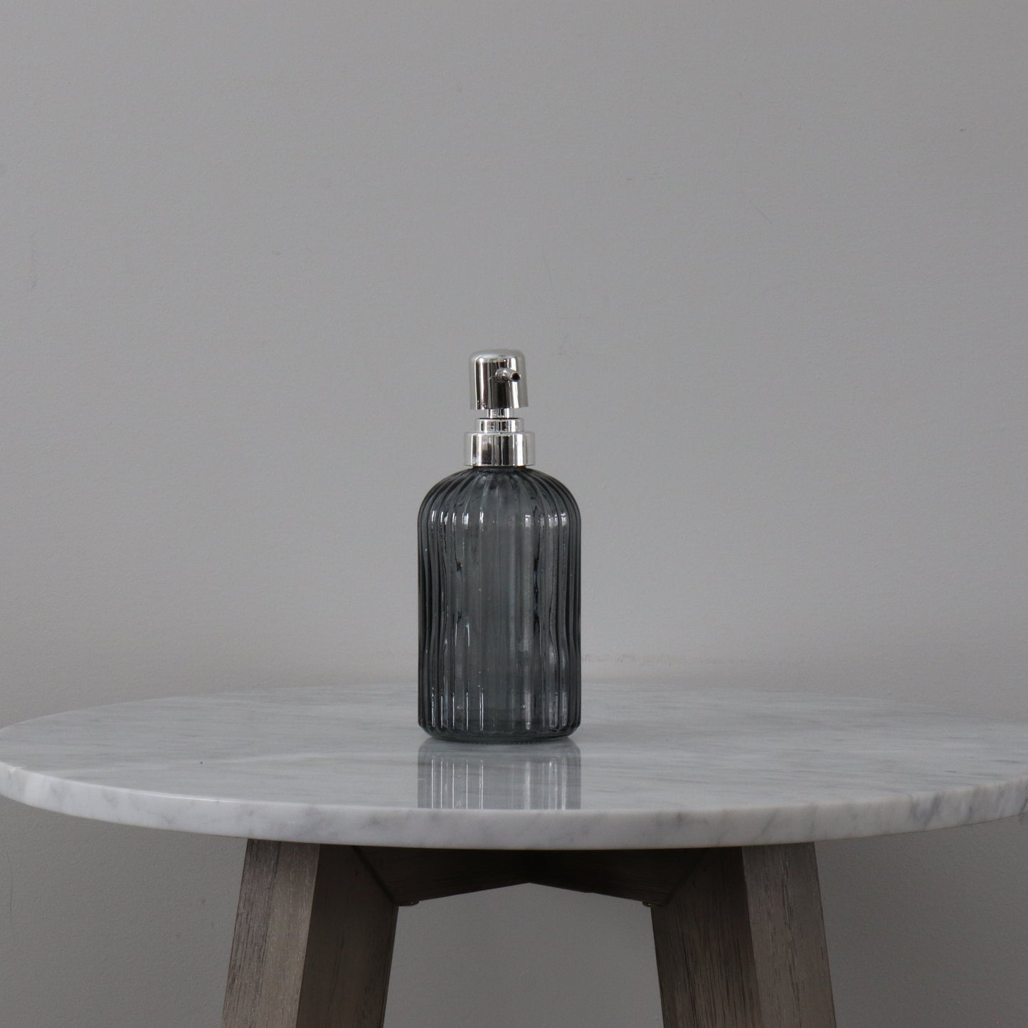 Grey Glass Soap Dispenser