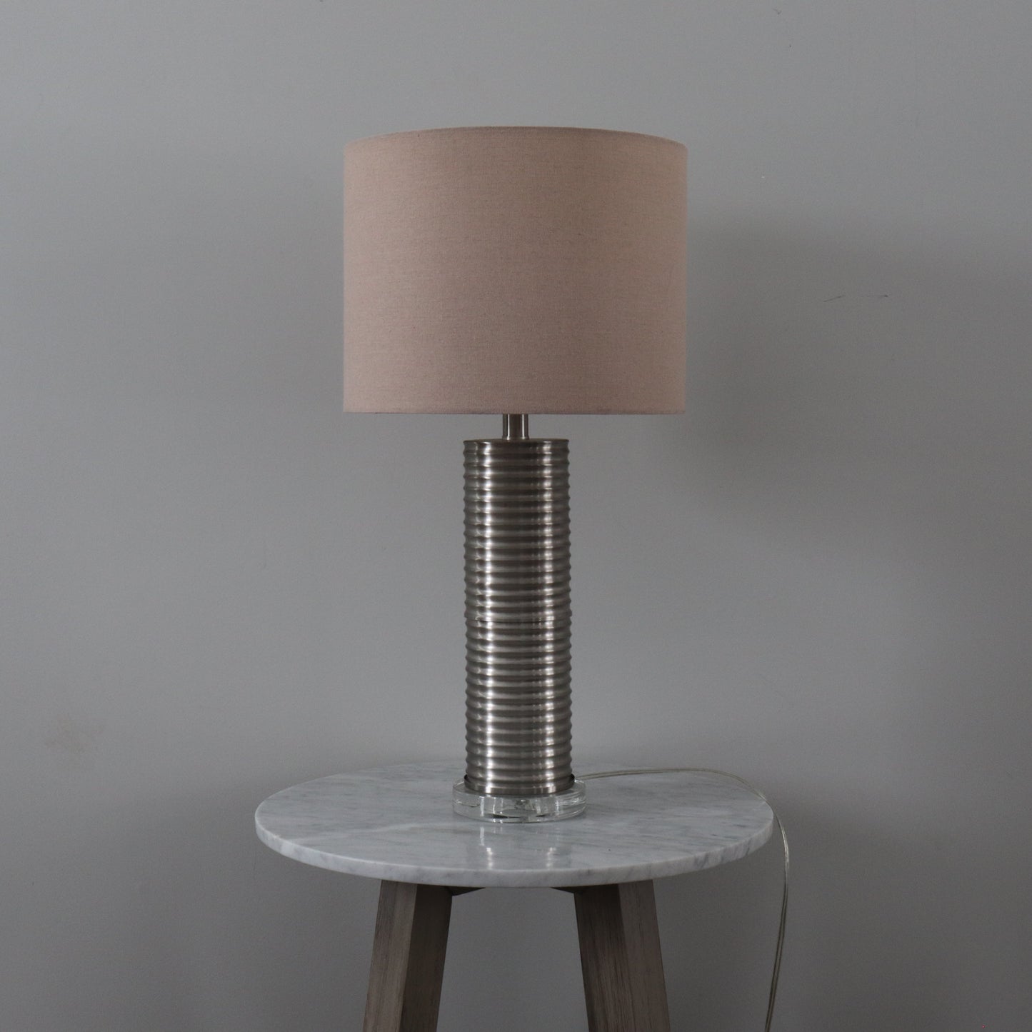 L008-Brushed Nickel Lamp