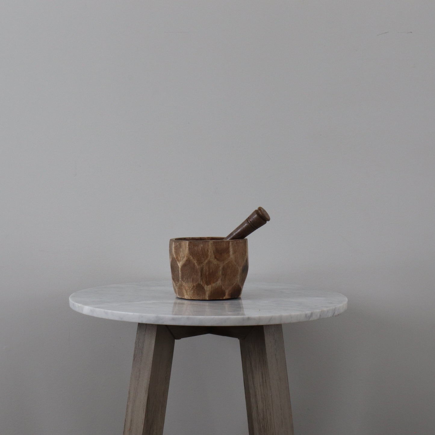 Large Wooden Mortar and Pestle